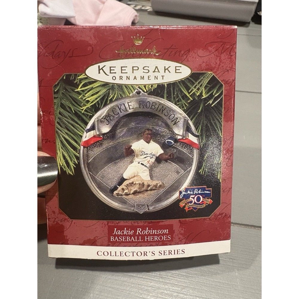 Hallmark Keepsake Ornament Jackie Robinson Baseball Heroes Collectors Series #4‎